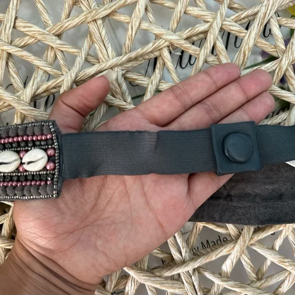 ANTHROPOLOGIE PURPLE SHELL BELT - Picture 5 of 6